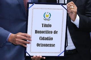 Vereadores de Orizona concedem títulos de cidadania honorária a 07 cidadãos