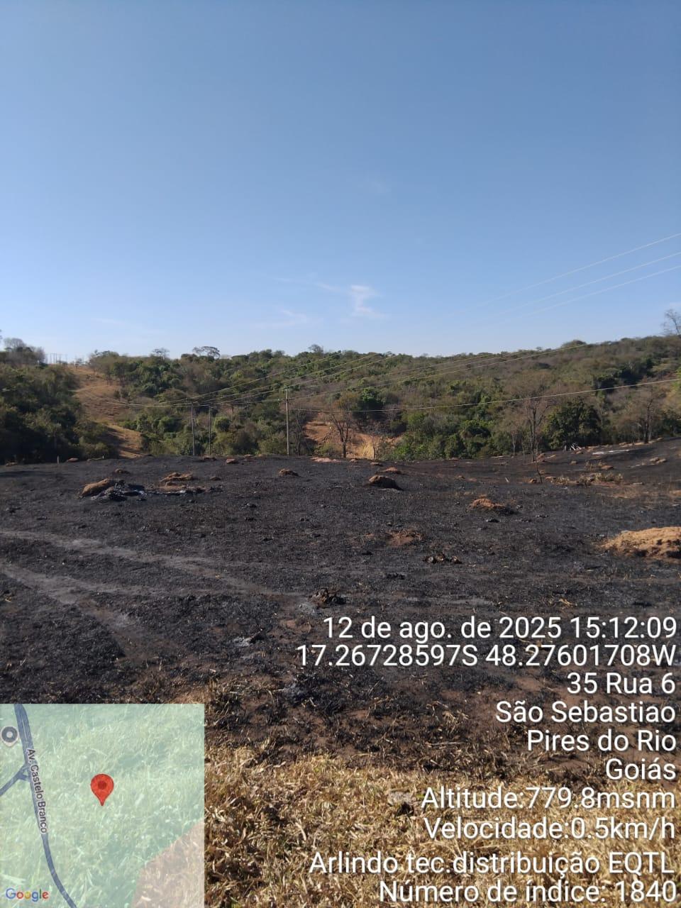 IMAGENS DA QUEIMADA QUE OCADIONOU A INTERRUPÇÃO  DE ENERGIA EM ORIZONA